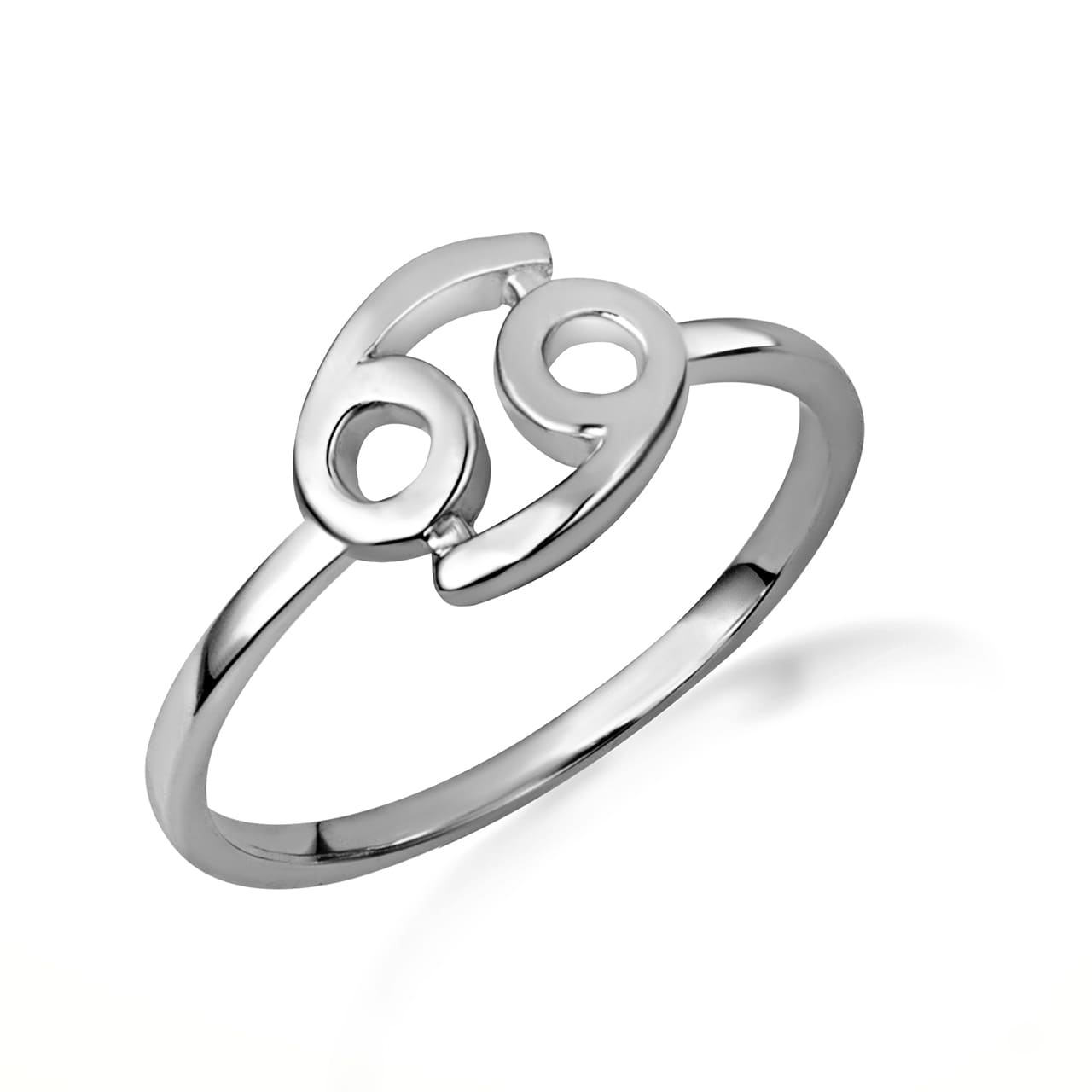 Sterling Silver Personalized Zodiac Sign Band Ring, view 6