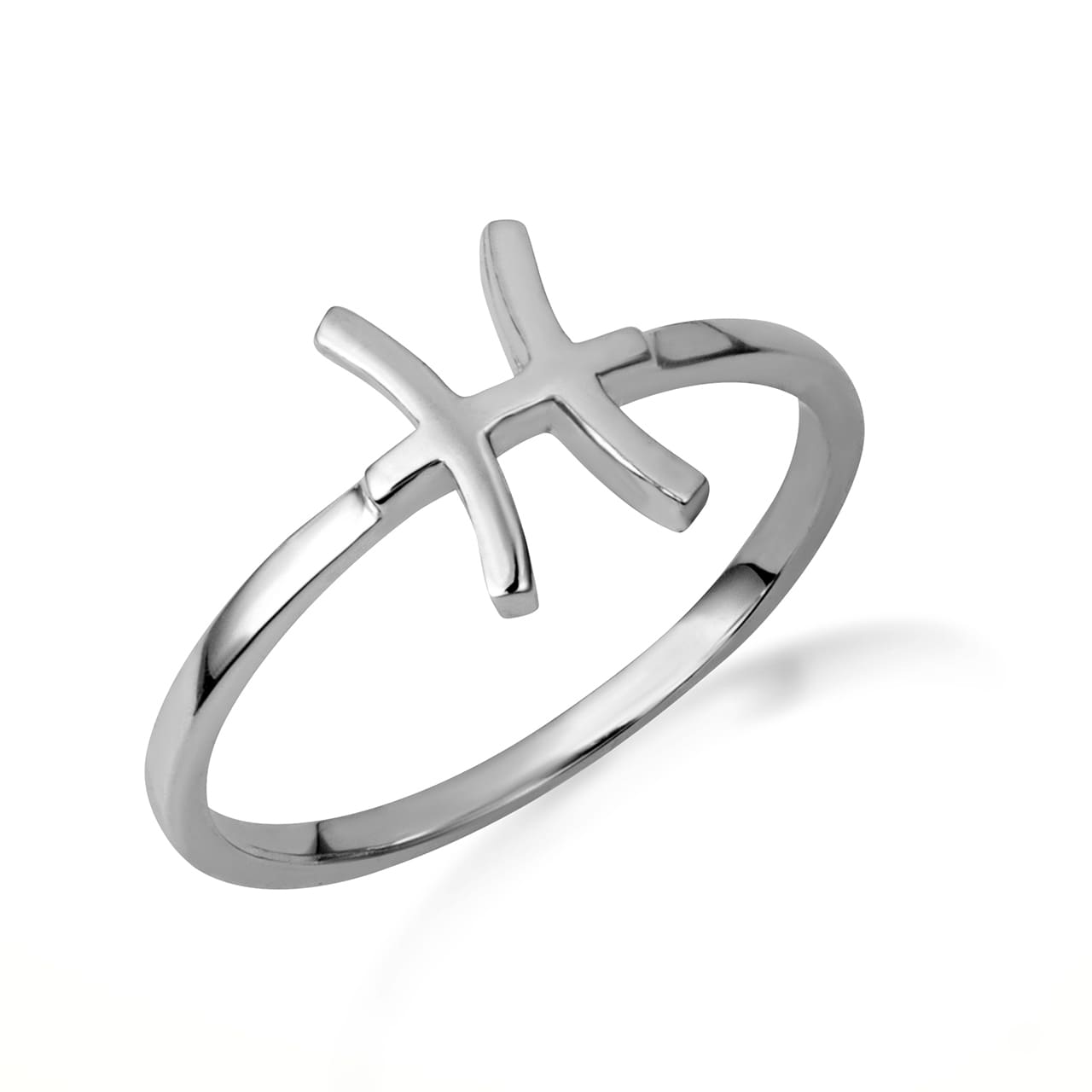 Sterling Silver Personalized Zodiac Sign Band Ring, view 7