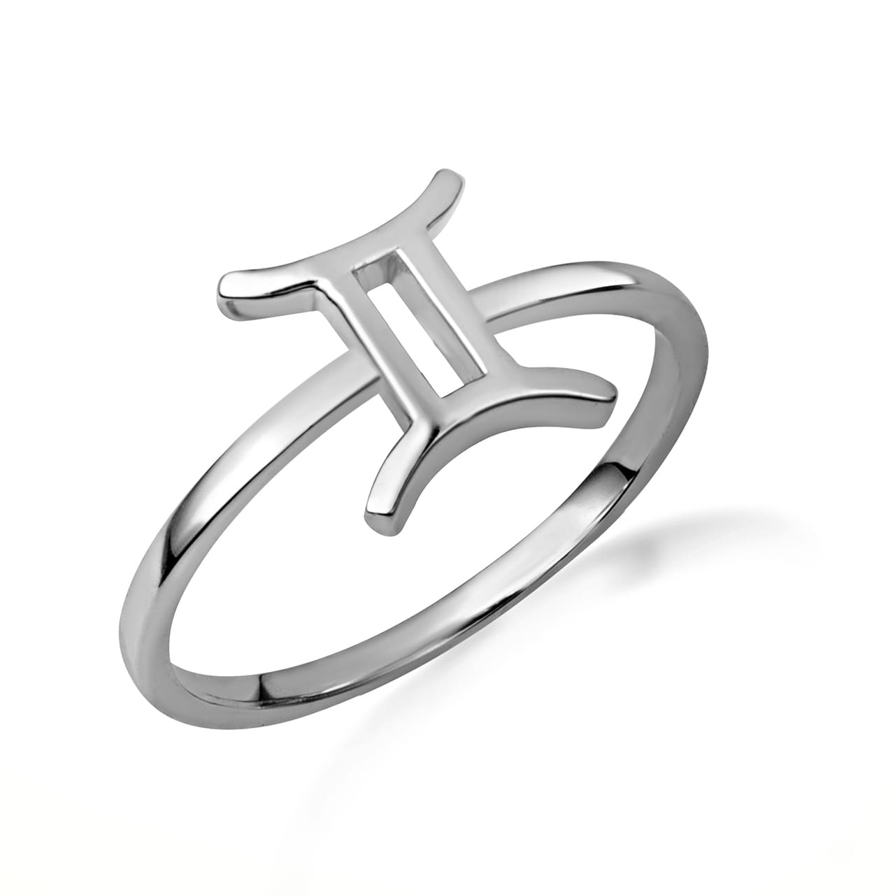 Sterling Silver Personalized Zodiac Sign Band Ring, view 10