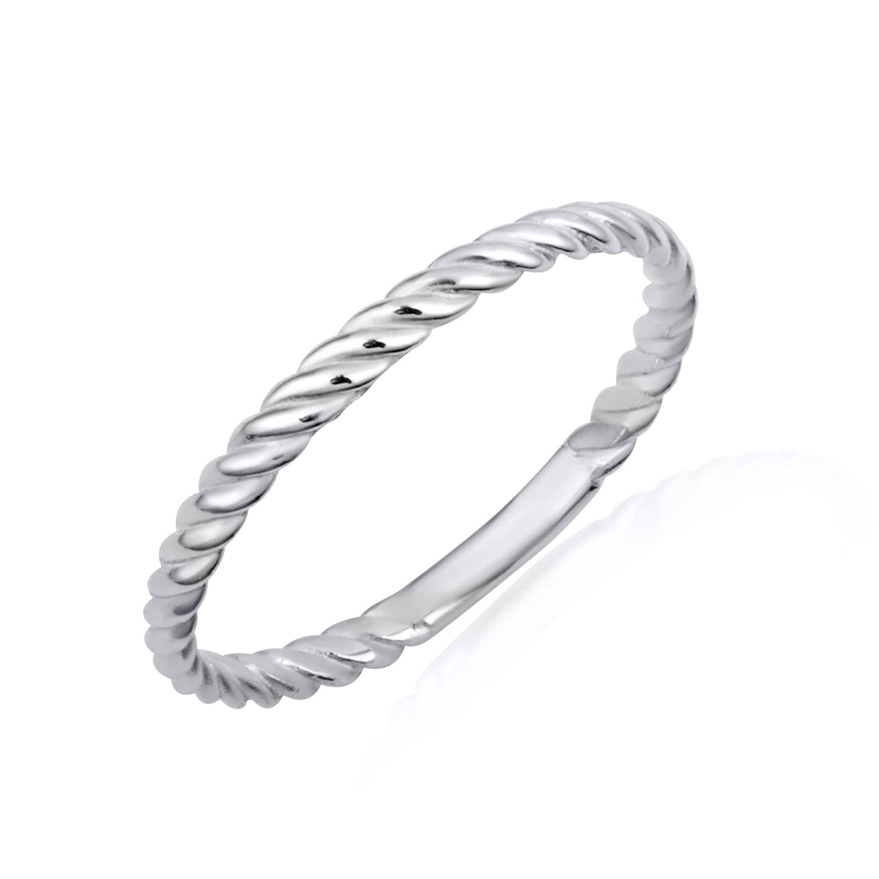 Sterling Silver Rope Twist Band Ring