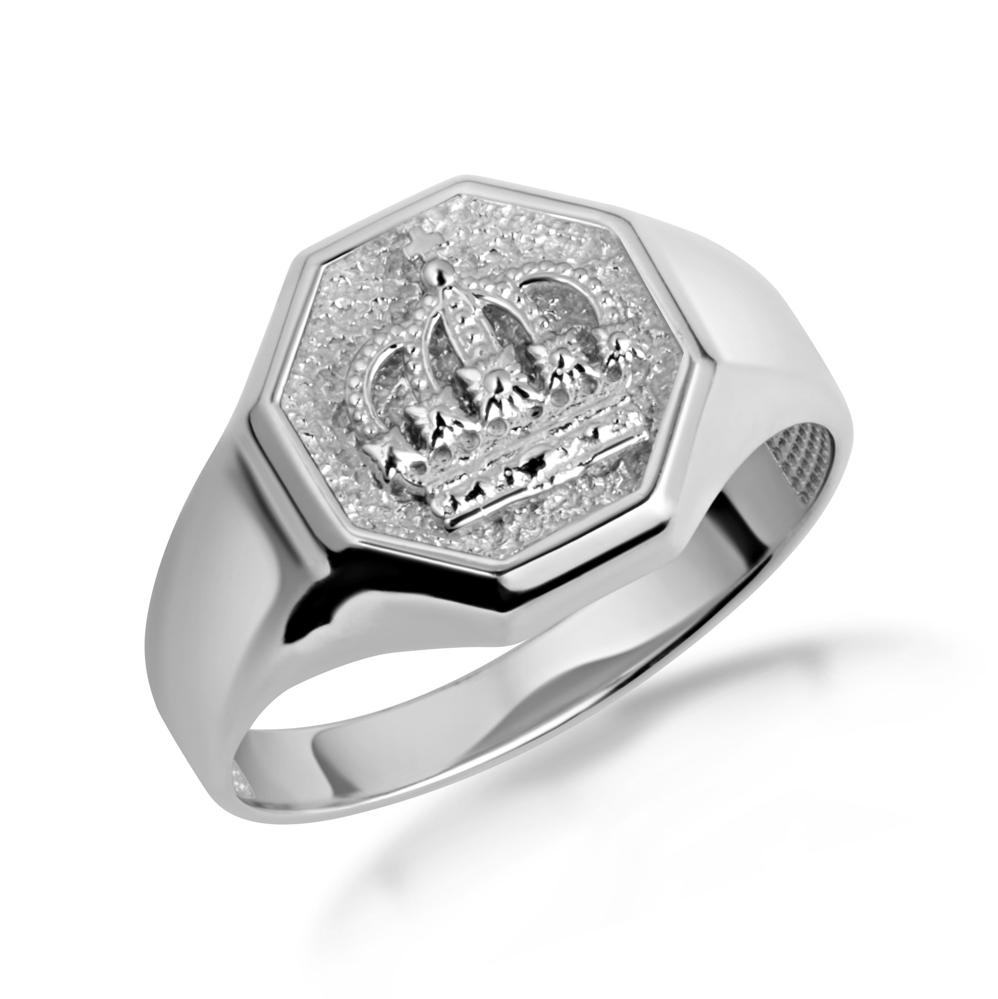 Sterling Silver Royal Crown Signet Ring