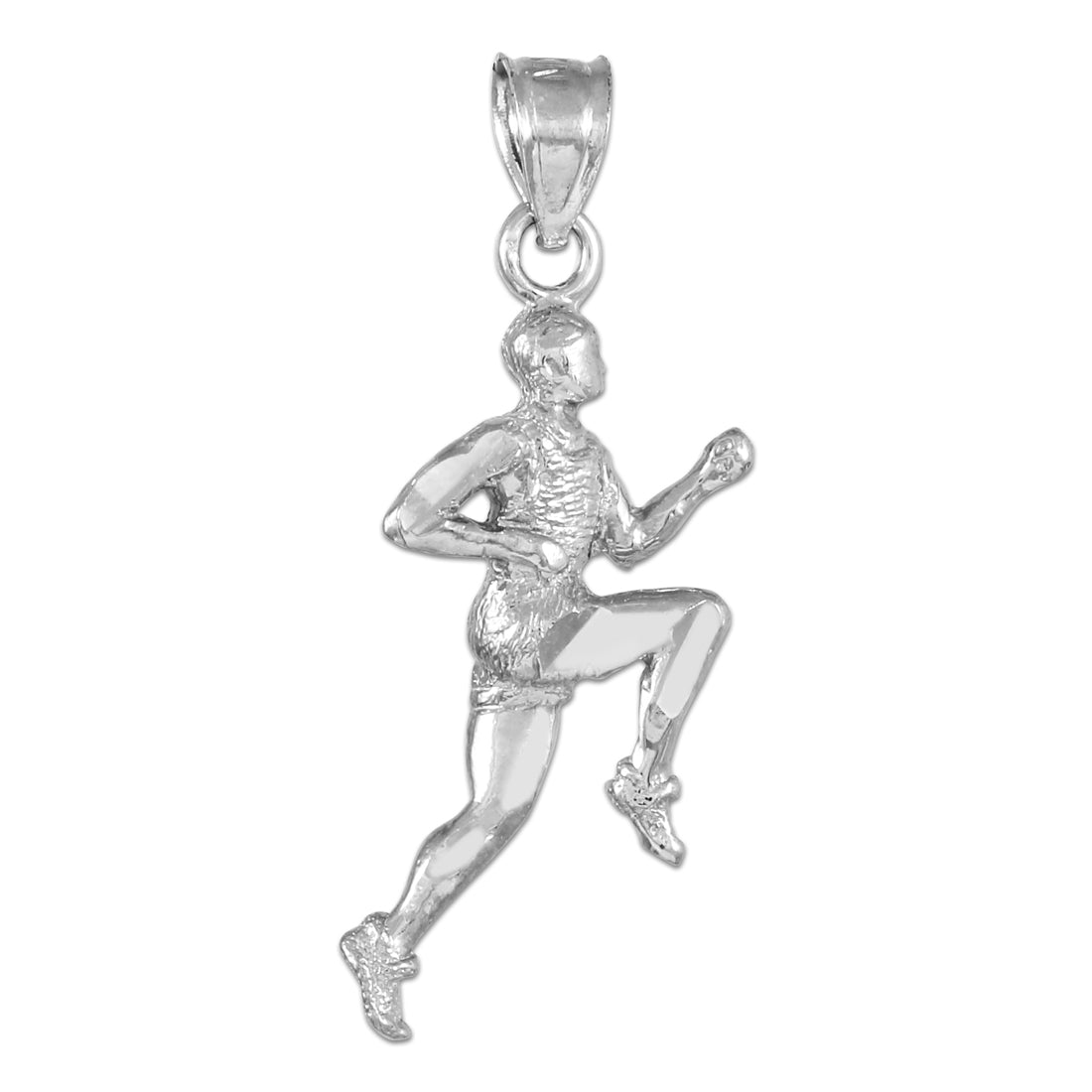 Sterling Silver Runner Pendant Necklace, view 2