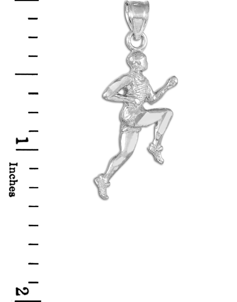 Sterling Silver Runner Pendant Necklace, view 3
