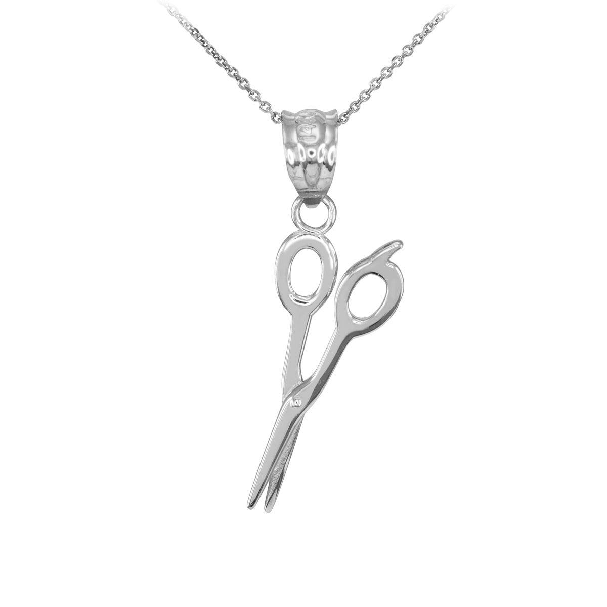 Sterling Silver Scissors Pendant Necklace