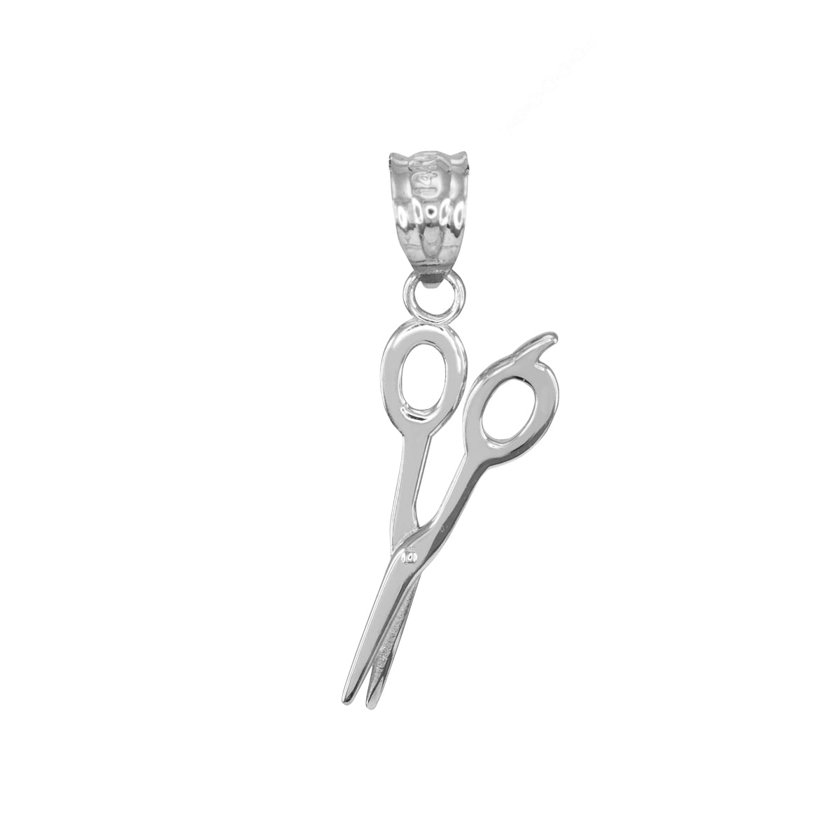 Sterling Silver Scissors Pendant Necklace, view 2