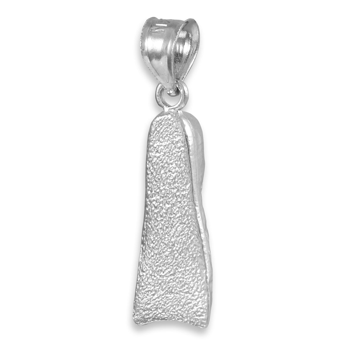 Sterling Silver Scuba Flipper 3D Charm Pendant, view 2