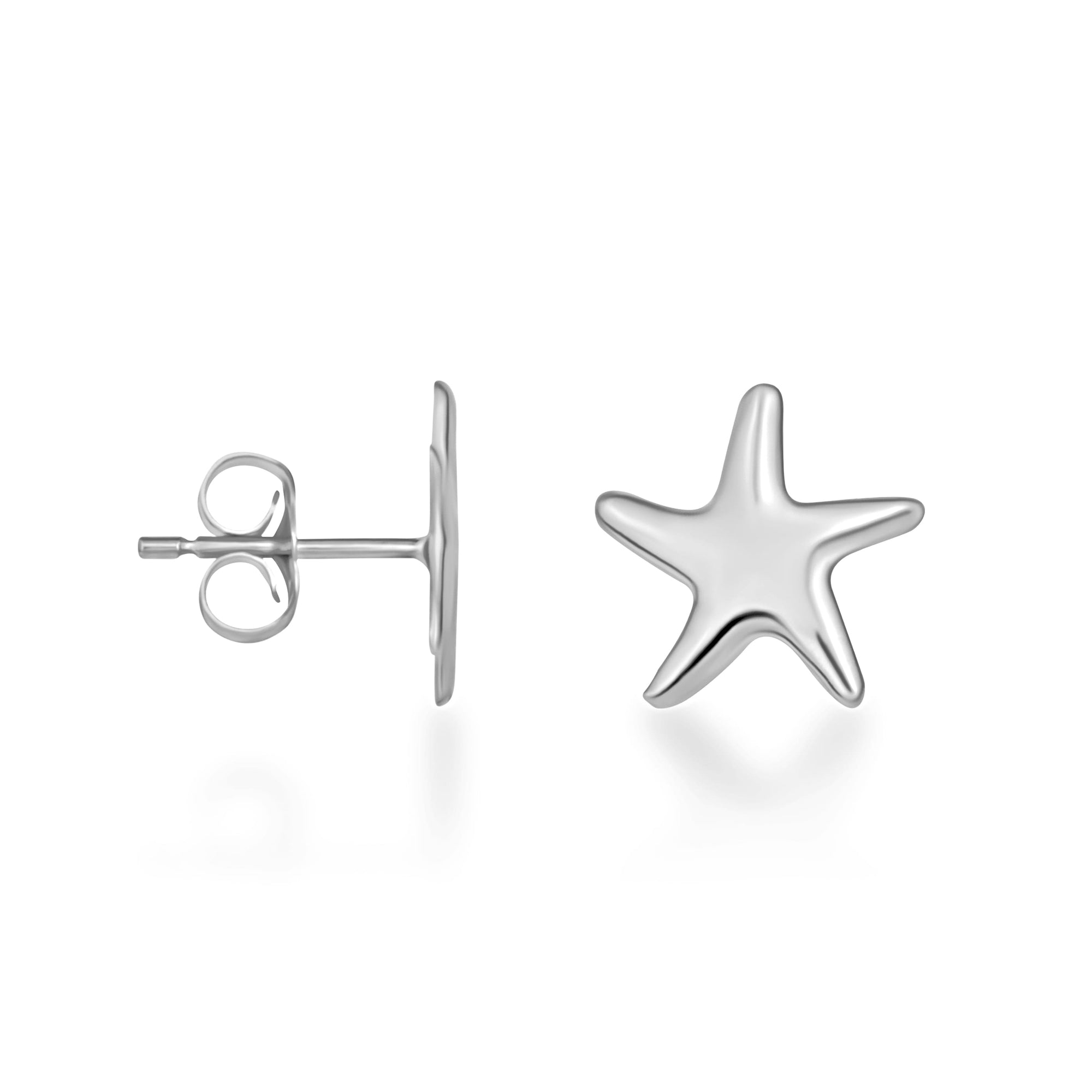 Sterling Silver Sea Starfish Stud Earrings