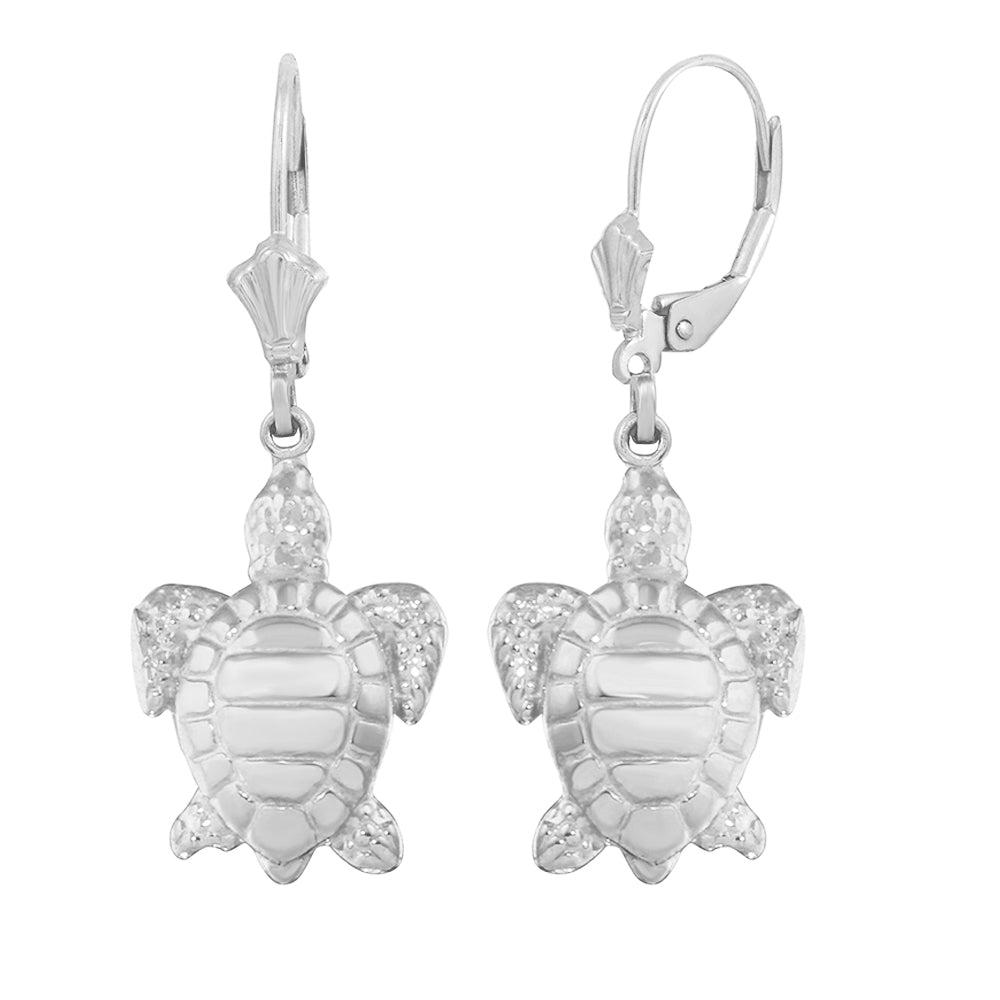 Sterling Silver Sea Turtle Earring Set (small)