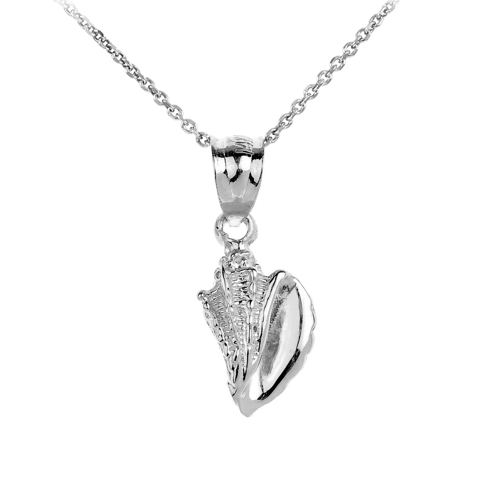 Sterling Silver Seashell Beach Pendant Necklace