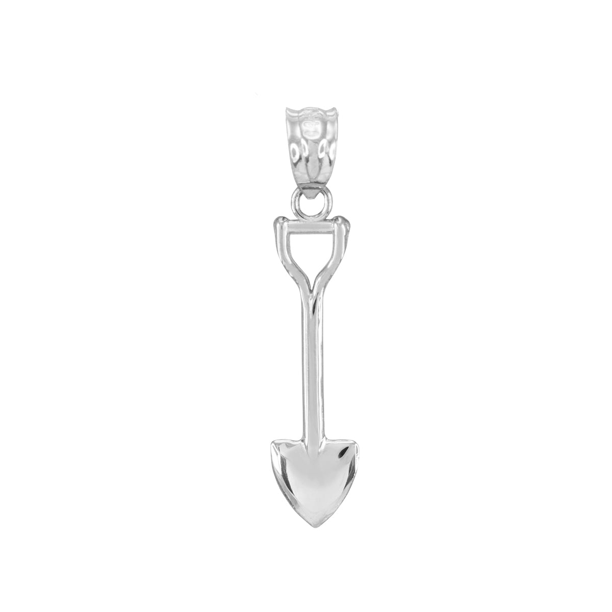 Sterling Silver Shovel Pendant Necklace, view 3