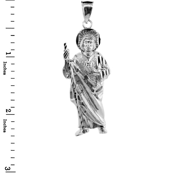 Sterling Silver St. Jude Pendant, view 3