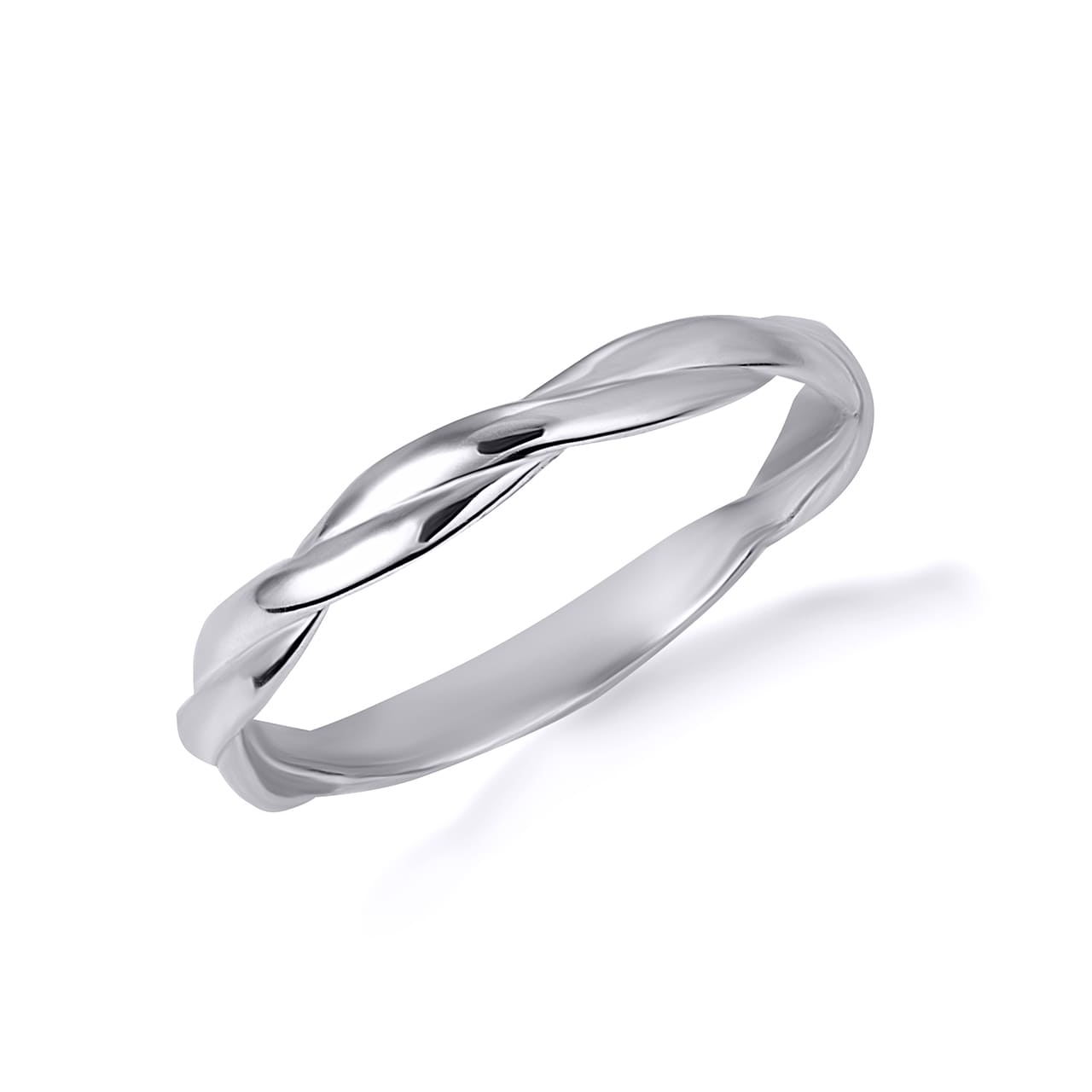 Sterling Silver Stackable Twist Eternity Ring