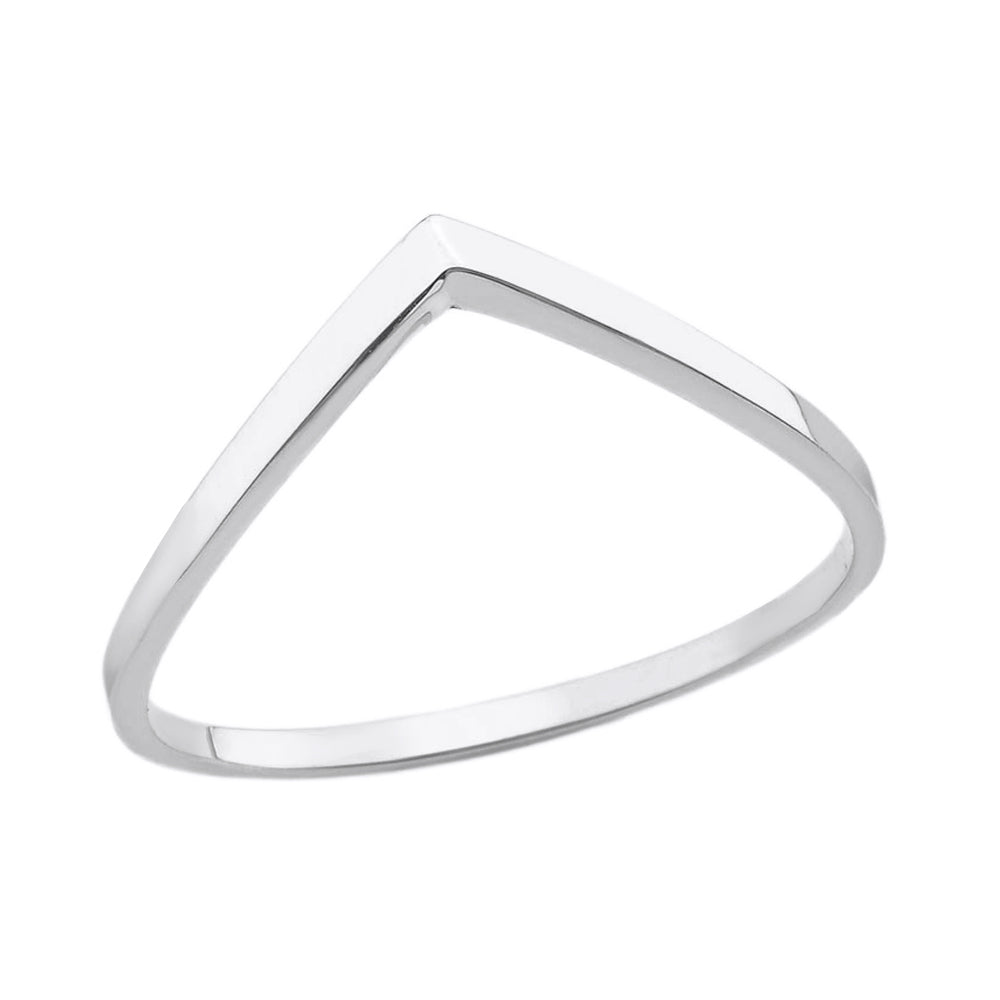 Sterling Silver Stackable V-Shape Chevron Ring