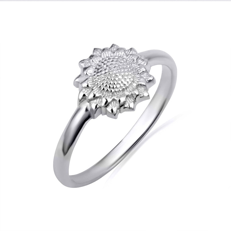 Sterling Silver Sunflower Ring