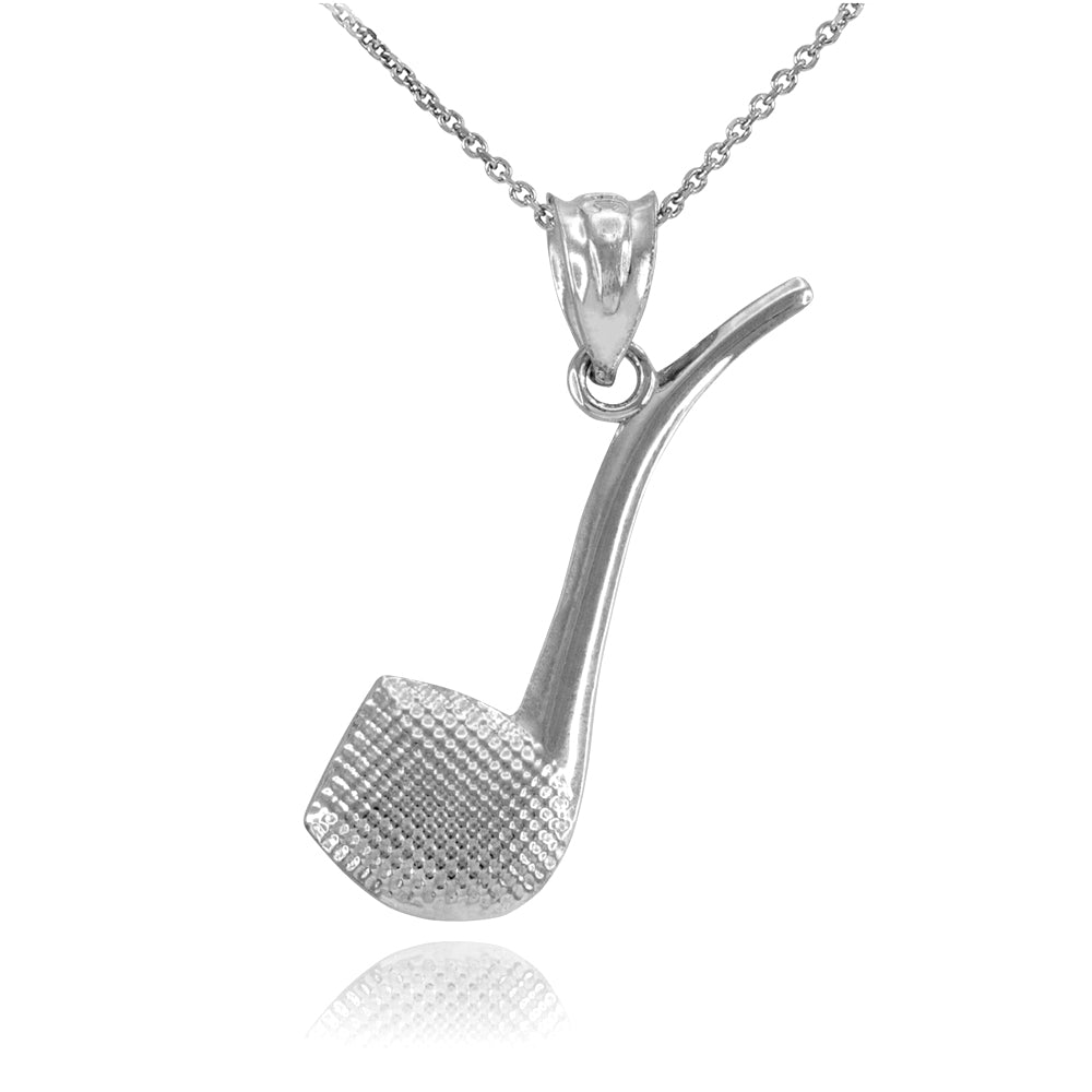 Sterling Silver Tobacco Pipe Charm Necklace