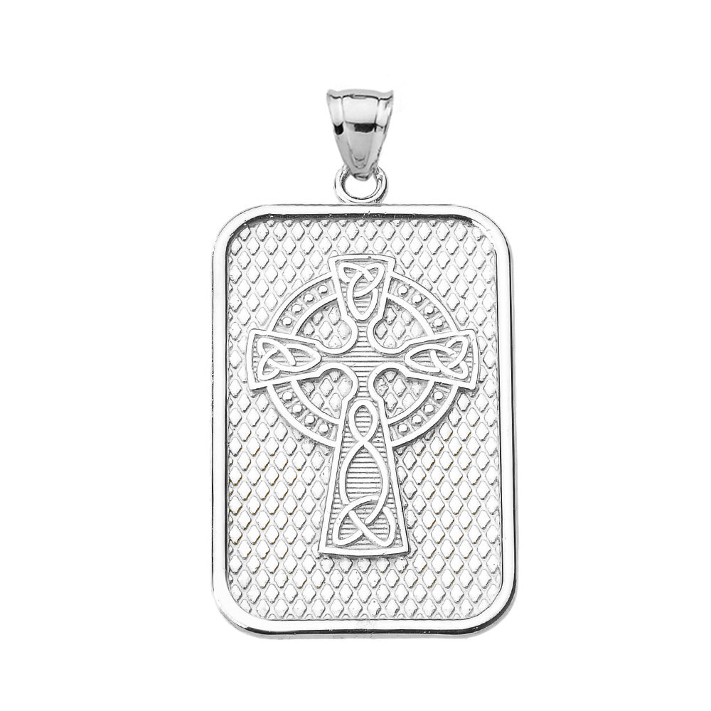 Sterling Silver Trinity Knot Celtic Cross Pendant Necklace, view 2