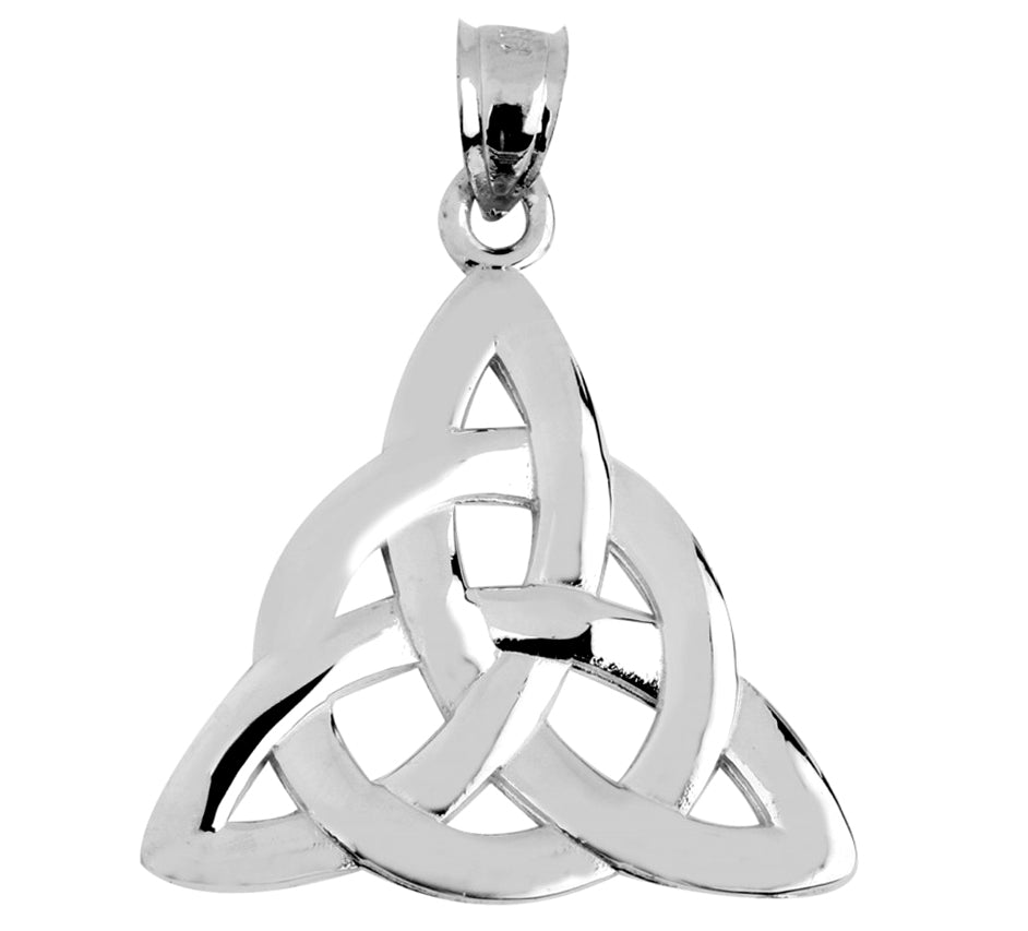 Sterling Silver Trinity Knot Pendant Necklace, view 2