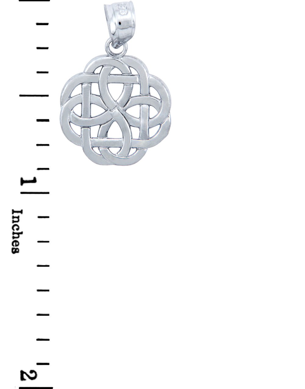 Sterling Silver Triquetra Celtic Trinity Pendant Necklace, view 3