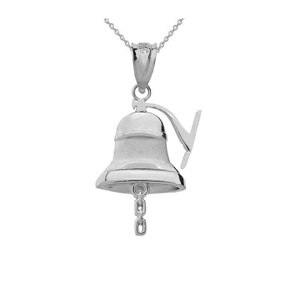 Sterling Silver Vintage Bell Pendant Necklace