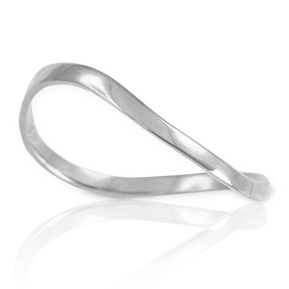 Sterling Silver Wavy Band Ring