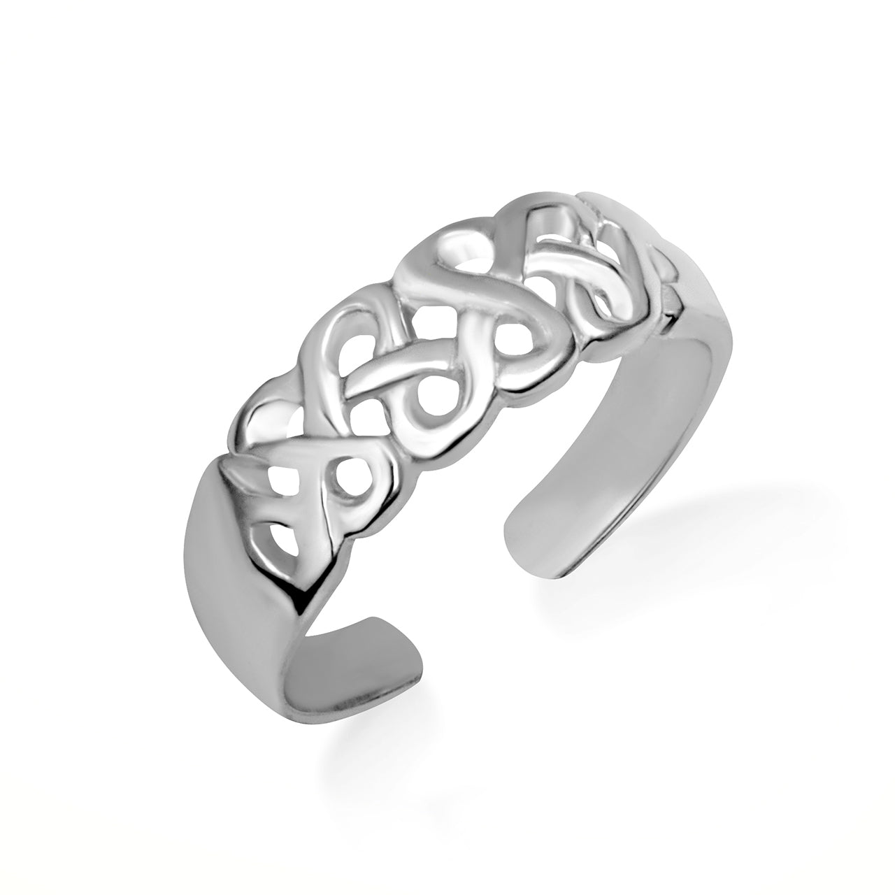 Sterling Silver Women's Cultural Beauty Trinity Knot Toe Ring