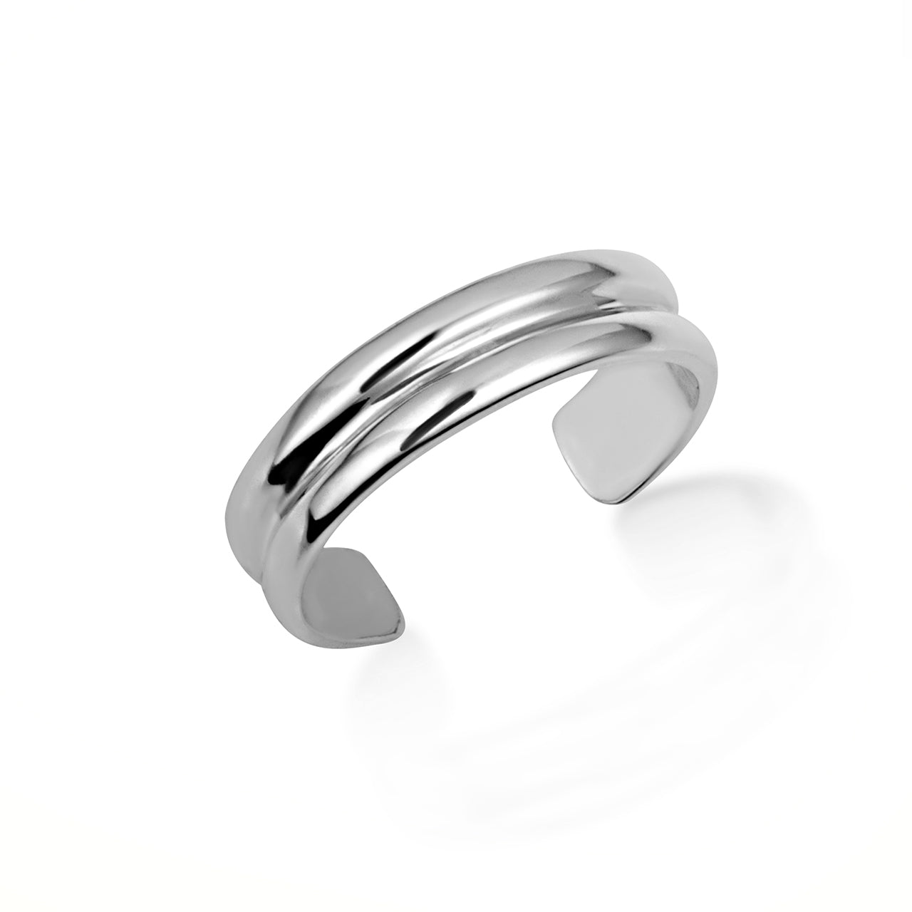 Sterling Silver Women's Double Band Toe Ring