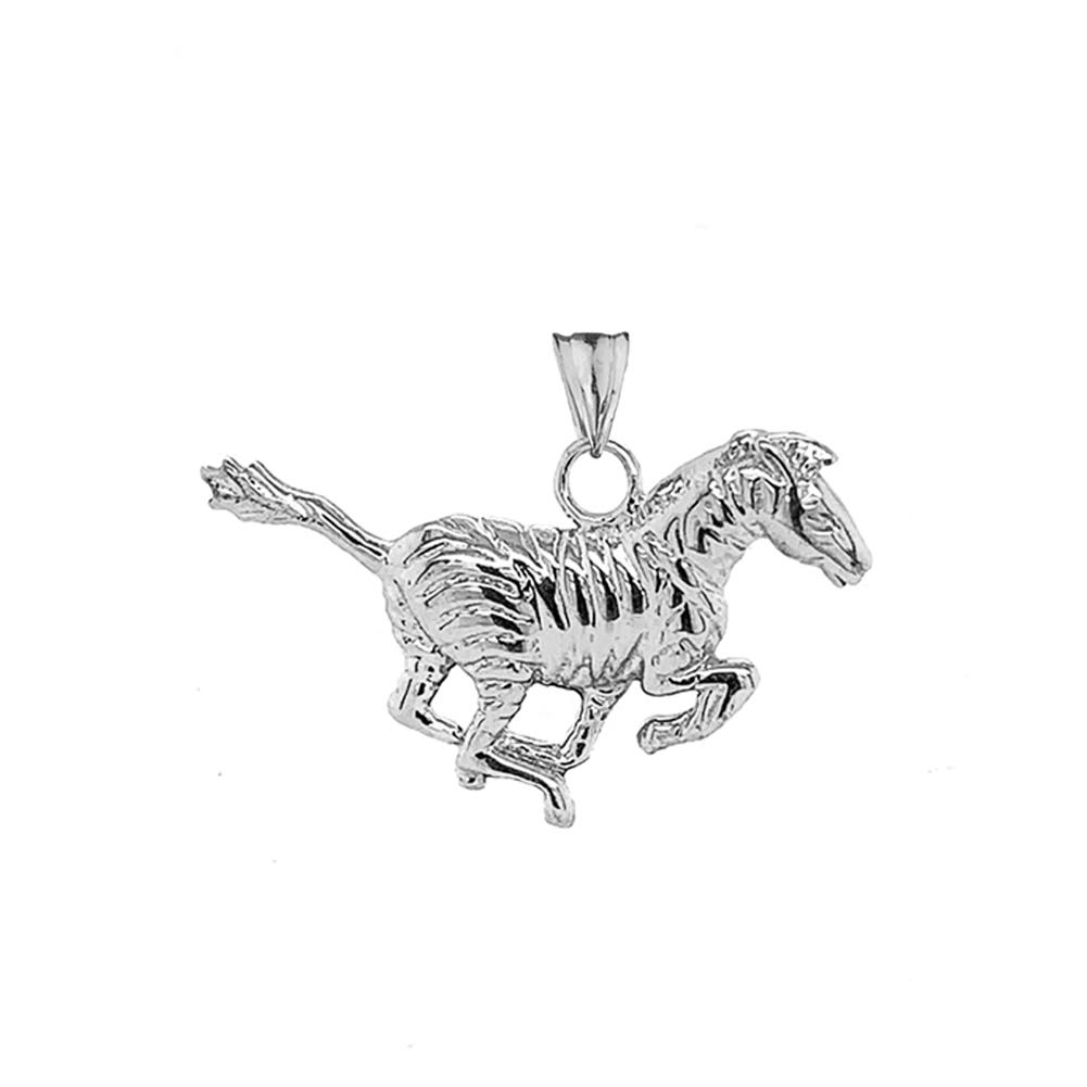 Sterling Silver Zebra Pendant Necklace, view 2