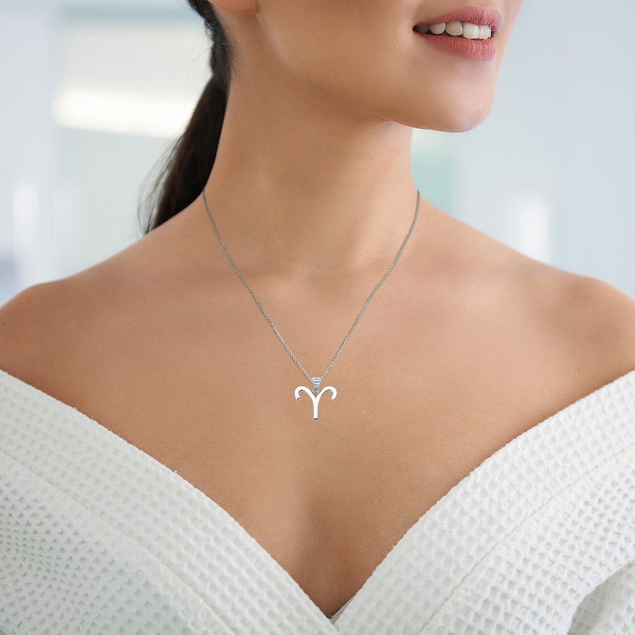 Sterling Silver Zodiac Sign Custom Necklace, view 2