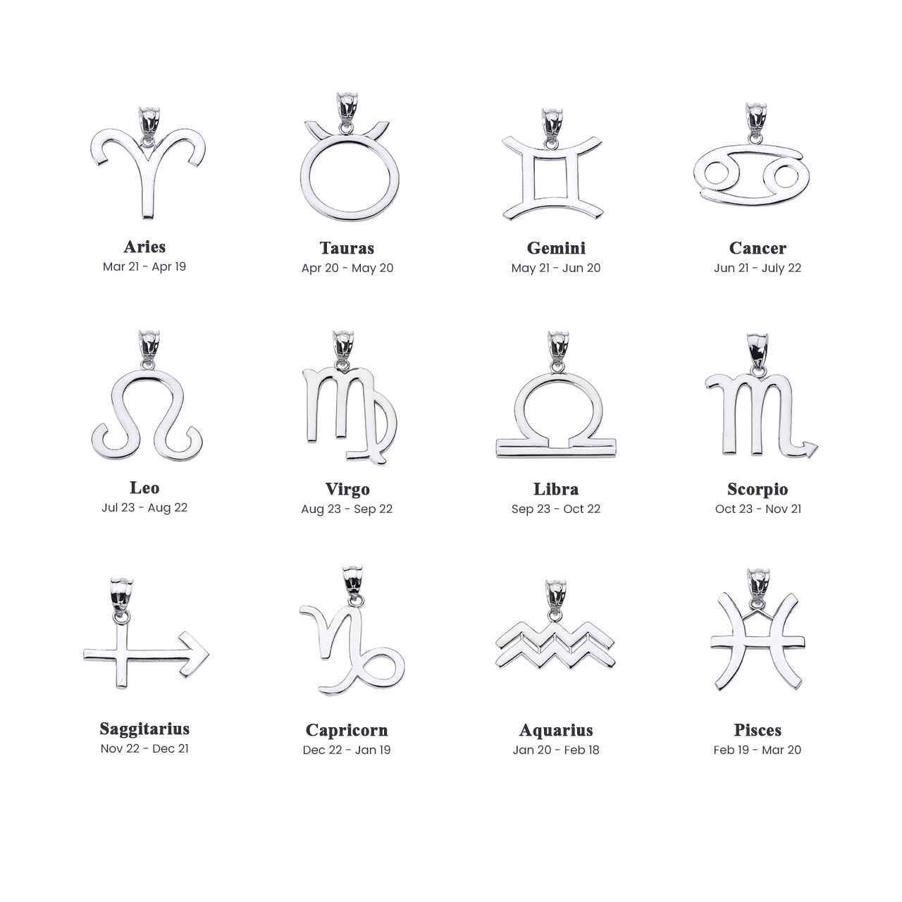 Sterling Silver Zodiac Sign Custom Necklace, view 4