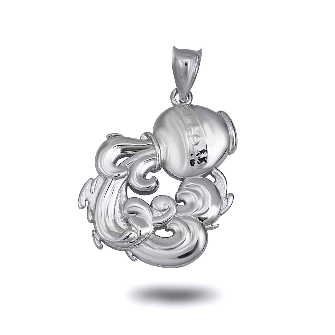Sterling Silver Zodiac Symbol Pendant Necklace, view 14