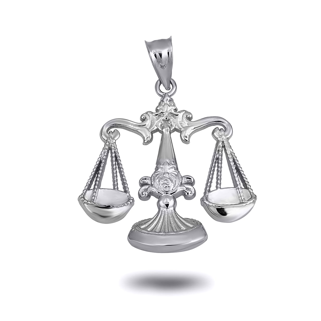 Sterling Silver Zodiac Symbol Pendant Necklace, view 15
