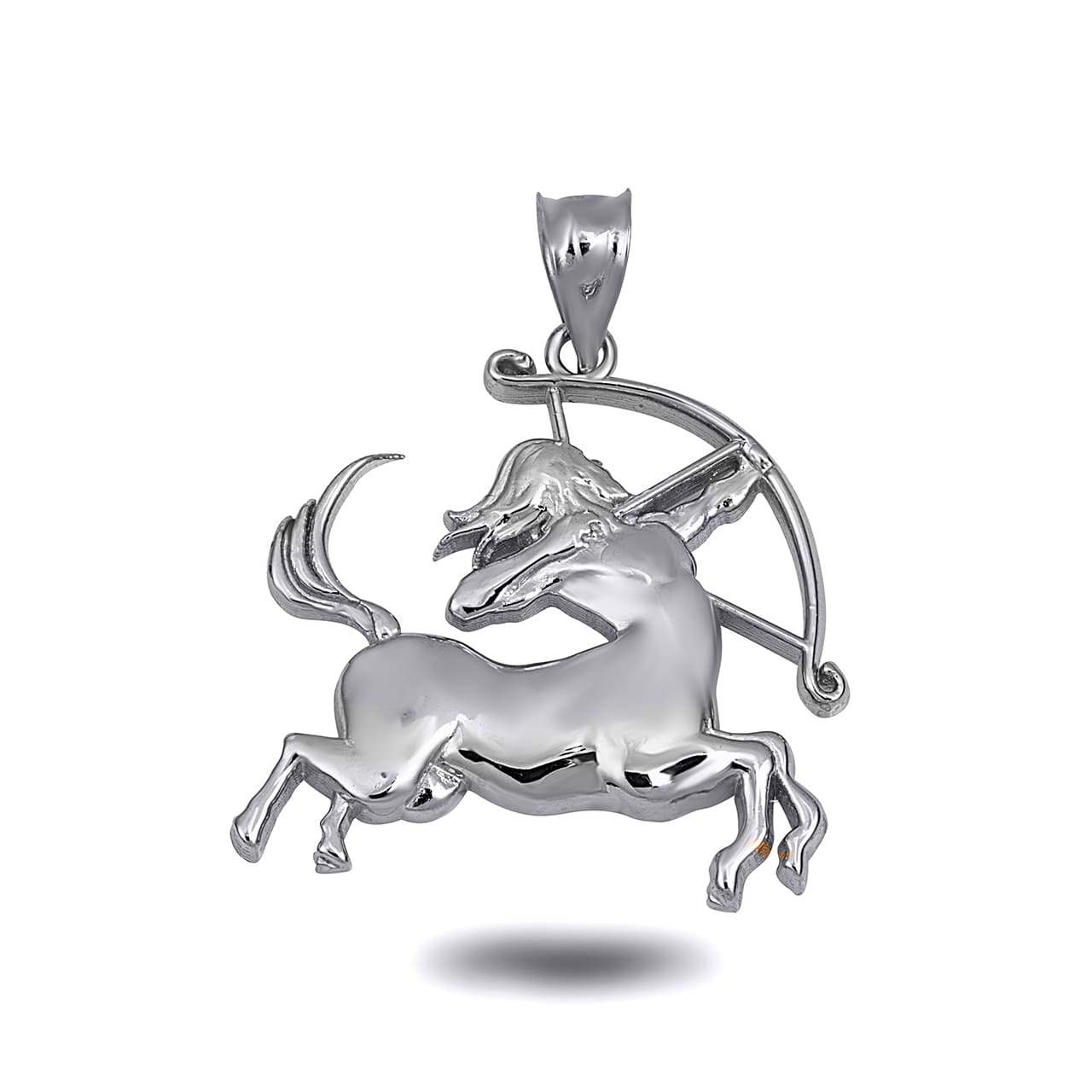 Sterling Silver Zodiac Symbol Pendant Necklace, view 16