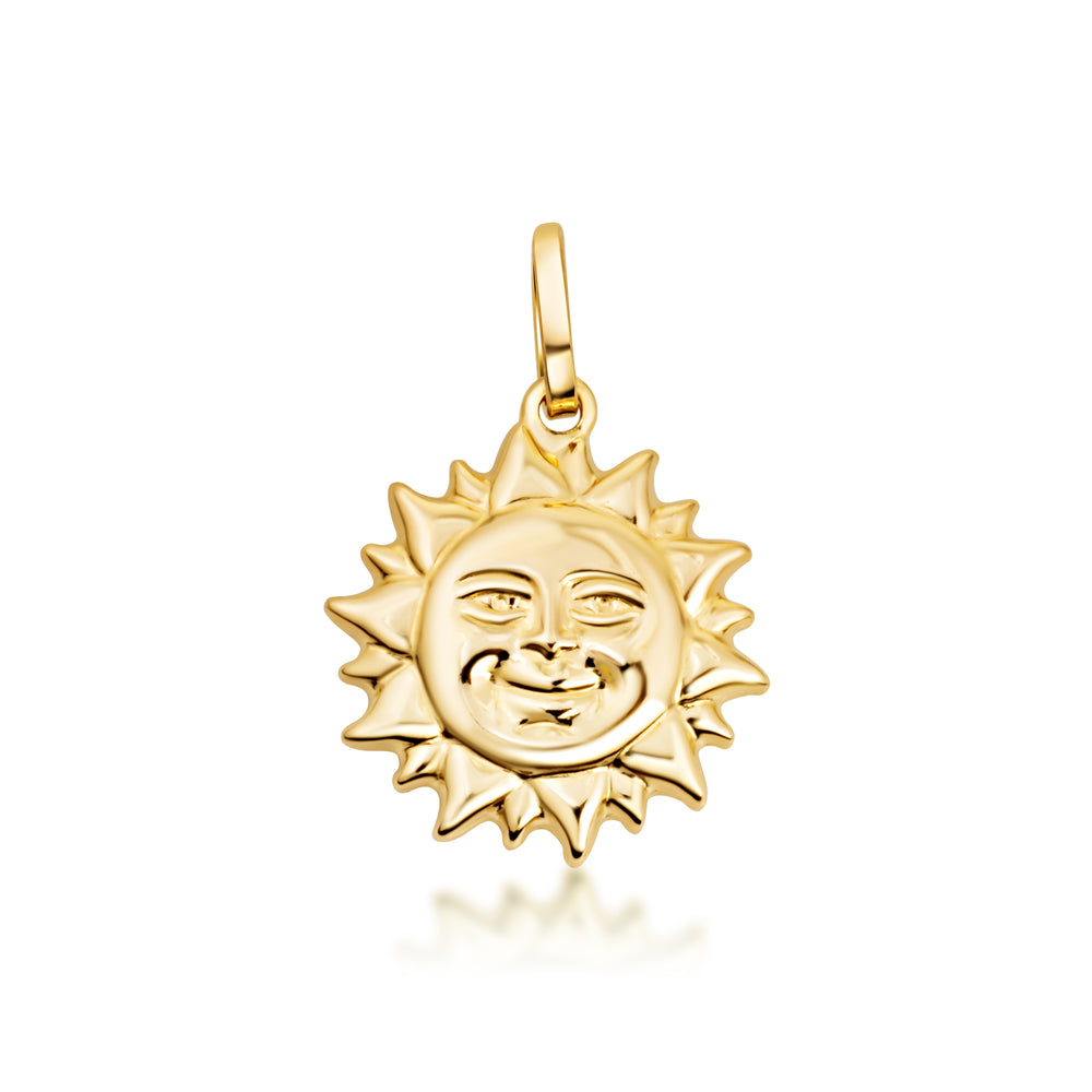 Sun Necklace in 14K Gold