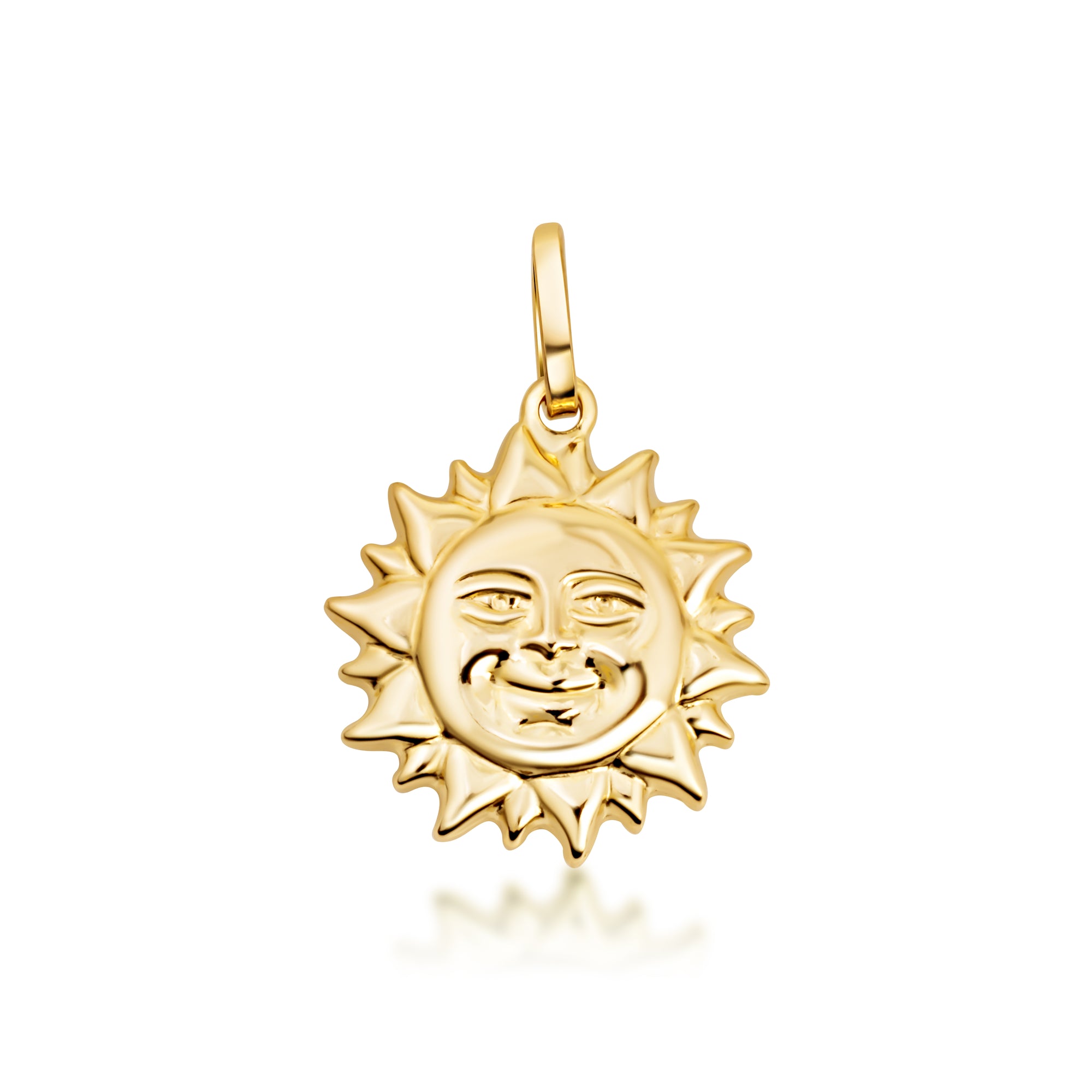 Sun Necklace in 14K Gold