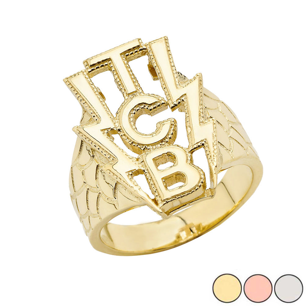 Taking Care Of Business (TCB) Men's Ring In Gold
