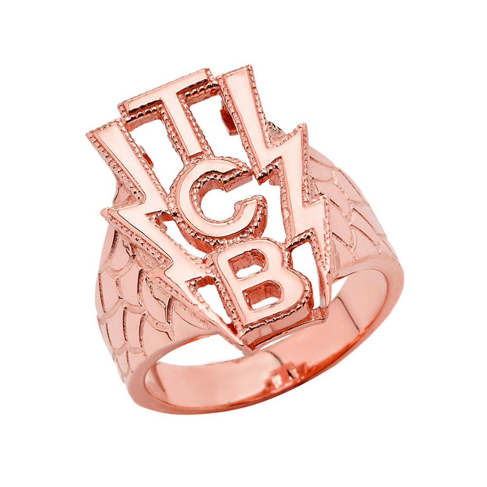 Taking Care Of Business (TCB) Men's Ring In Gold, view 2