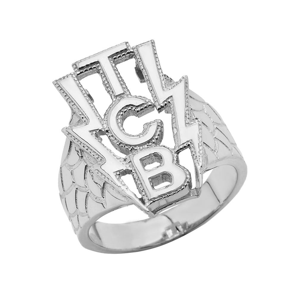 Taking Care Of Business (TCB) Men's Ring In Gold, view 3