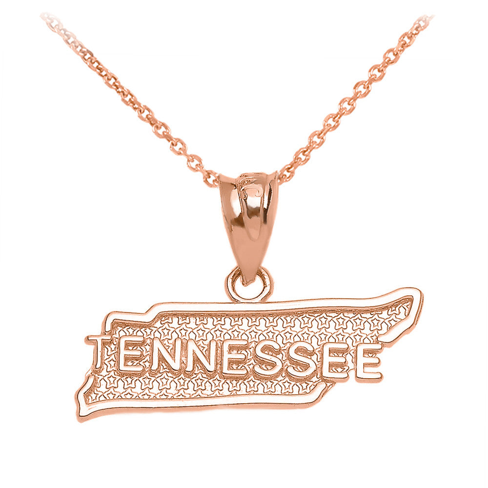 Tennessee State Map Gold Pendant Necklace Style#: Texas Map, view 2