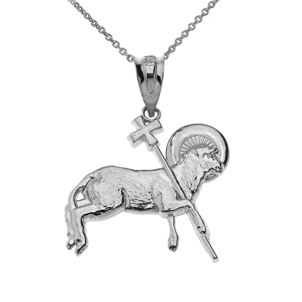 The Lamb of God Pendant Necklace in Sterling Silver