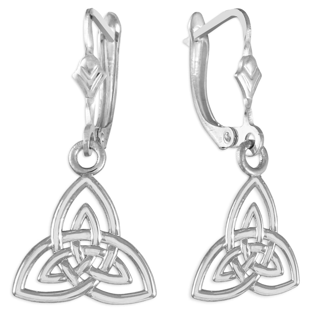Trinity Knot Silver Earrings
