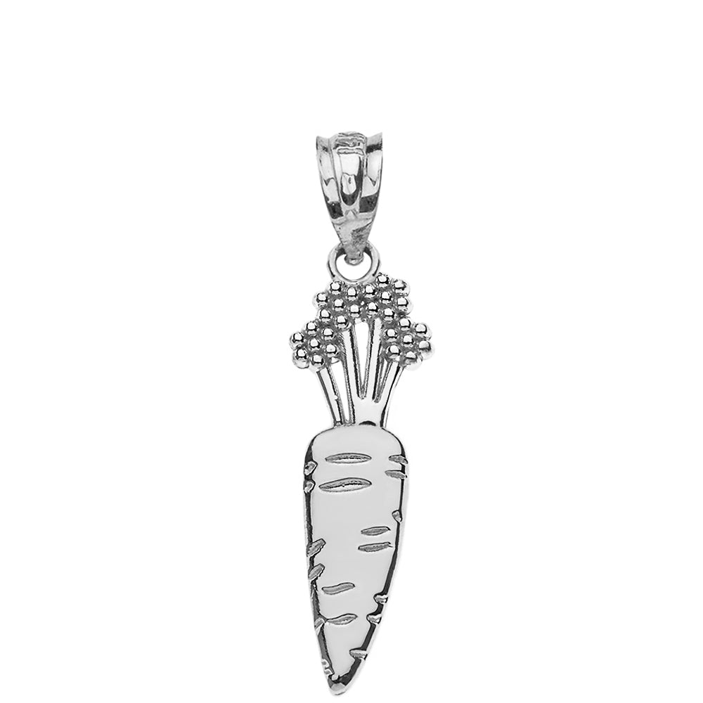 Two-Tone Gold Carrot Vegetable Pendant Necklace, view 7