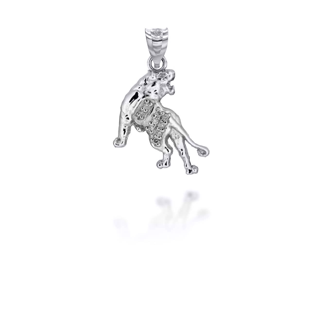 Two-Tone Gold Chinese Lunar New Year of the Tiger with Diamonds Pendant Necklace, view 8