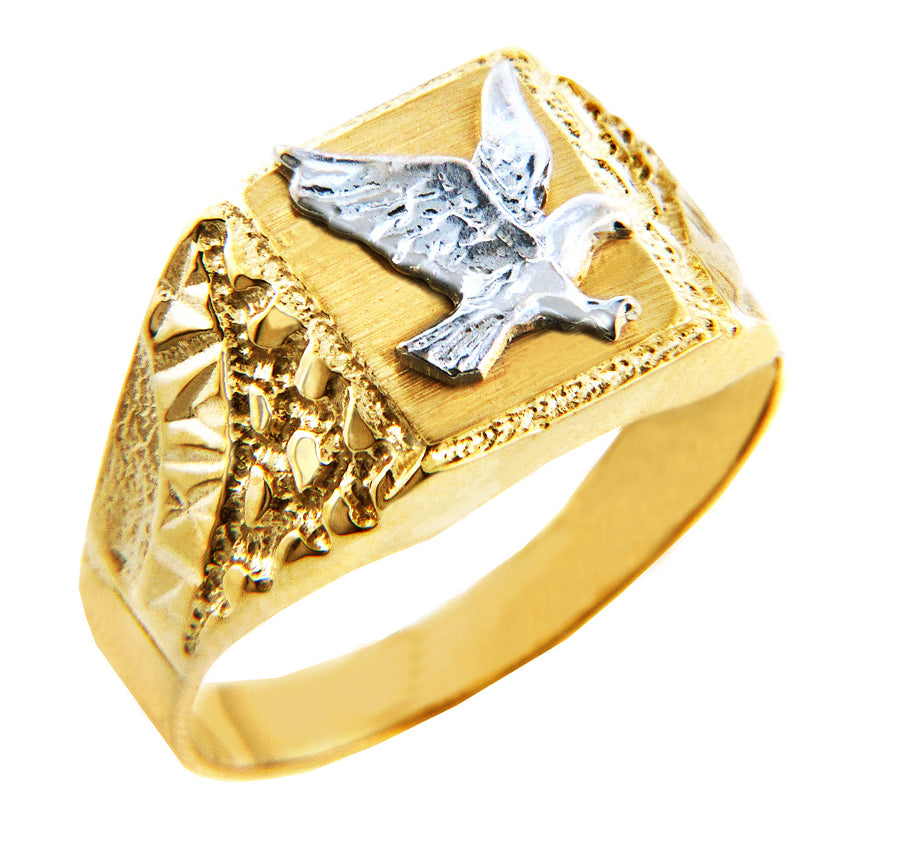 Two-Tone Gold Eagle Ring