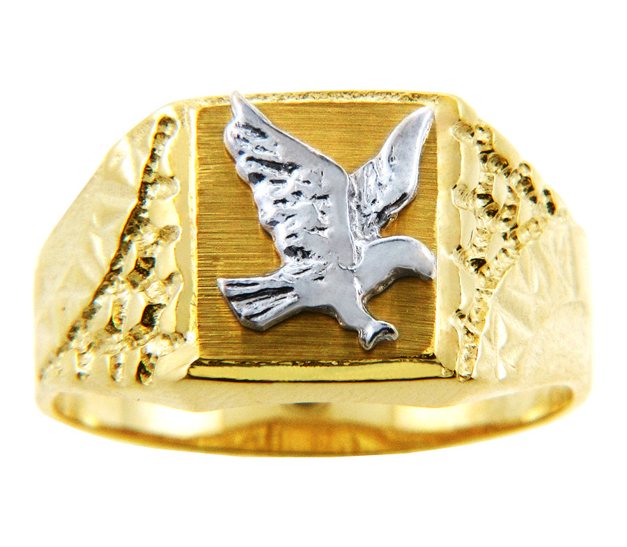 Two-Tone Gold Eagle Ring, view 2