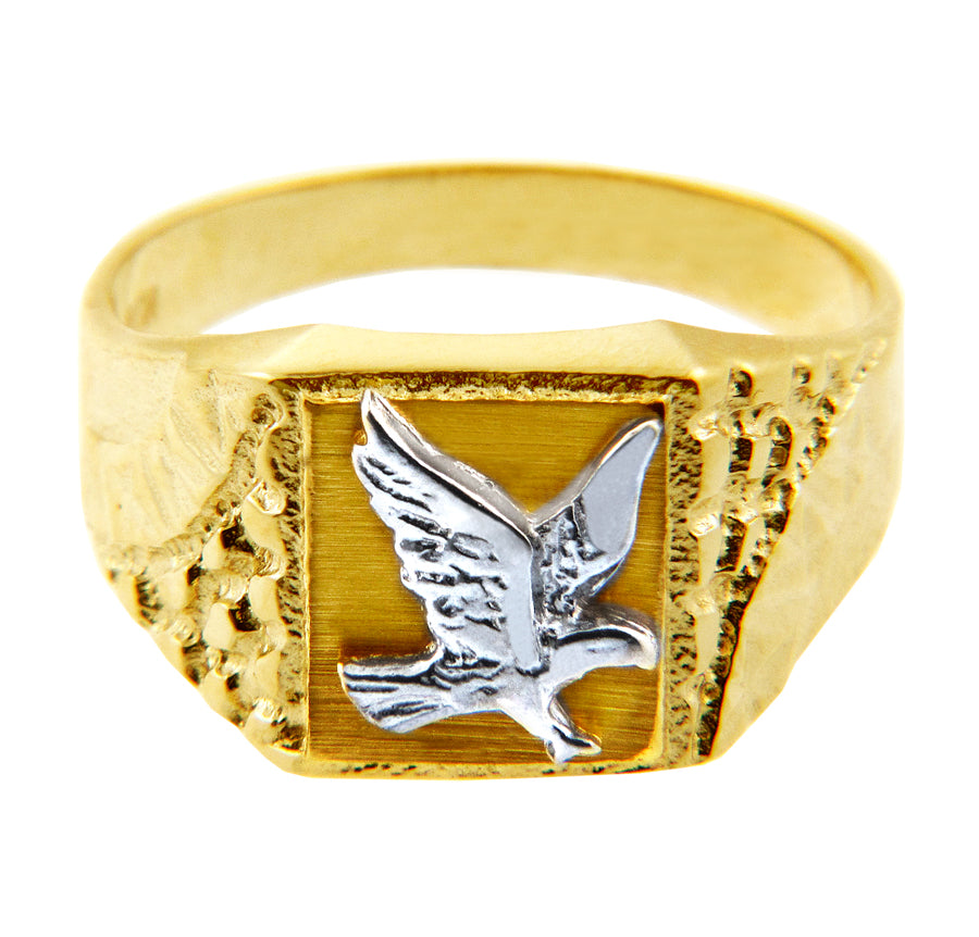 Two-Tone Gold Eagle Ring, view 3