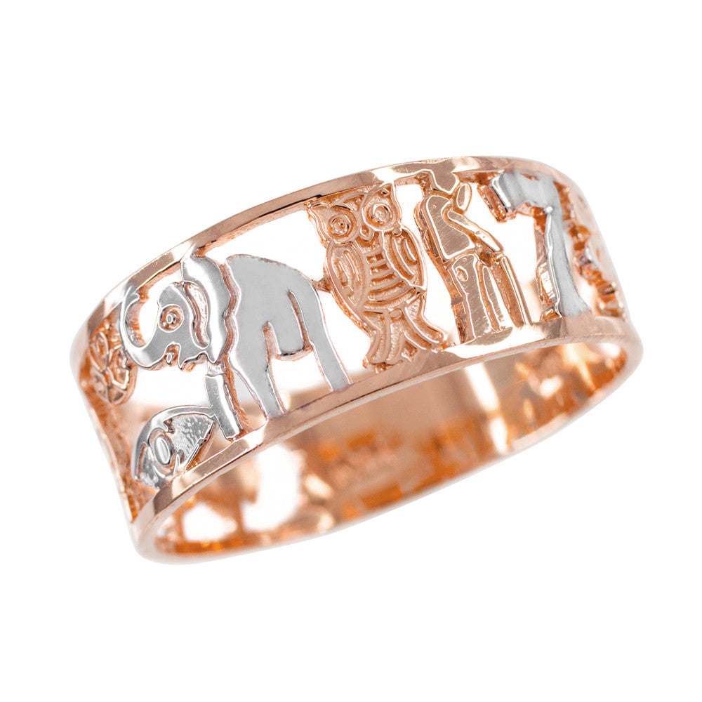 Two-tone Gold Lucky Ring, view 3