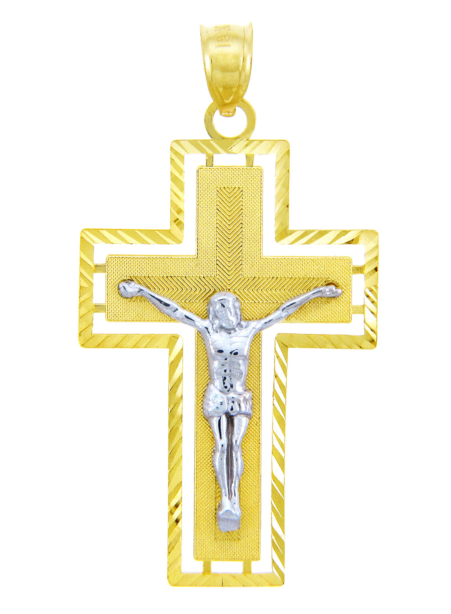 Two-Tone Gold Miraculous Crucifix