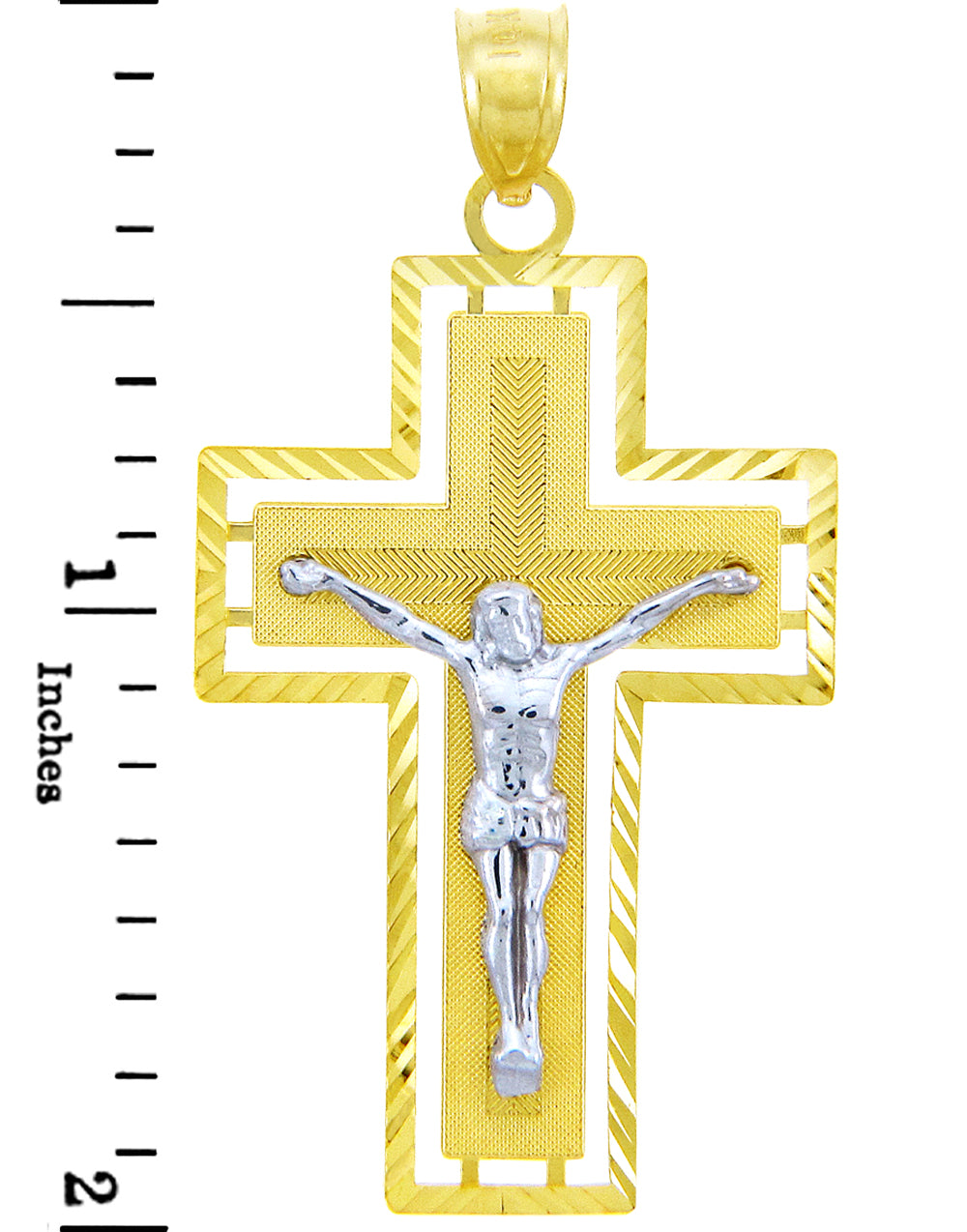 Two-Tone Gold Miraculous Crucifix, view 2