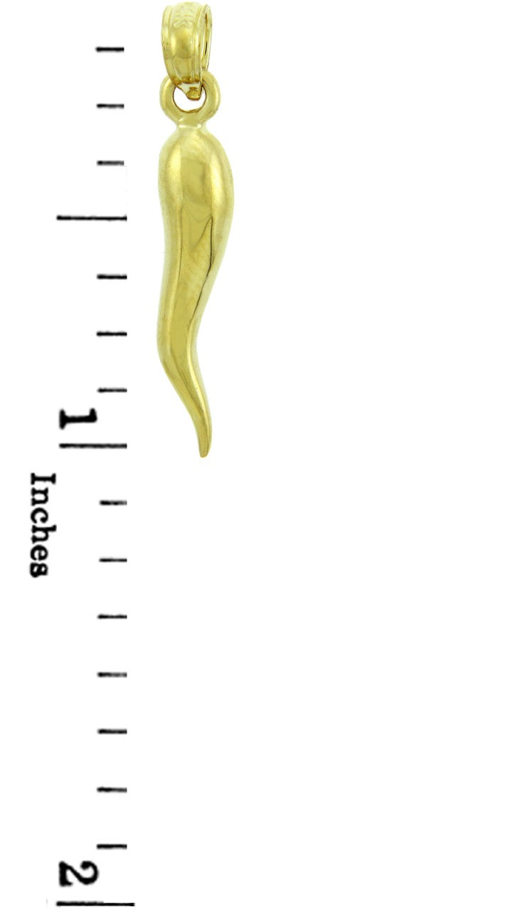 Unicorn Horn 14K Yellow Gold Charm, view 2