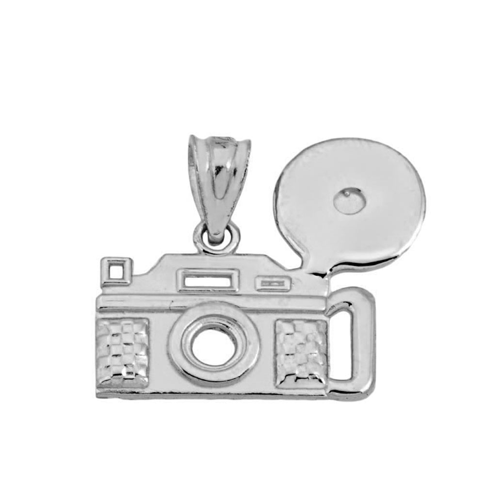 Vintage Camera Pendant Necklace in Solid Gold, view 5